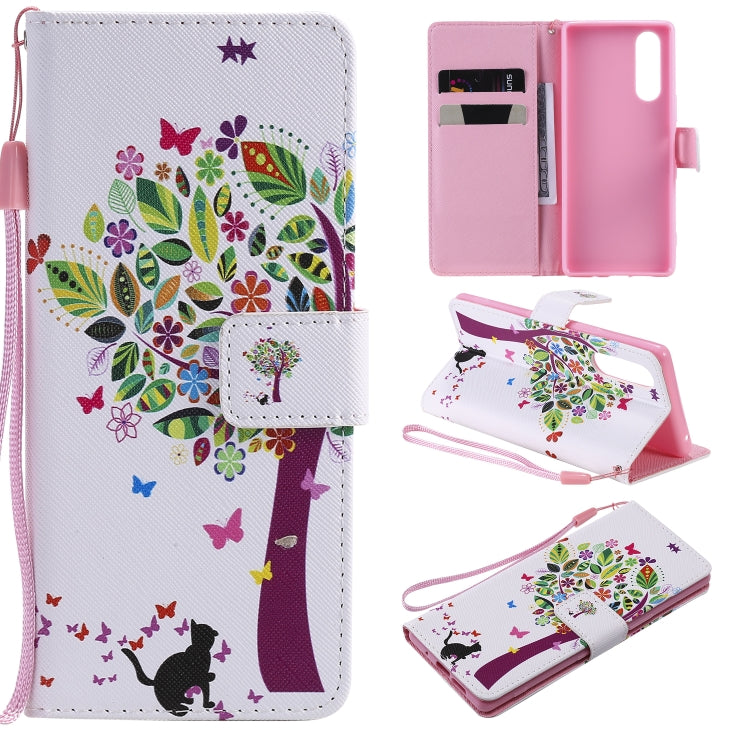 Painting Horizontal Flip Leather Case with Holder & Card Slot & Lanyard, For Galaxy S20+, For Galaxy S20, For Sony XZ5