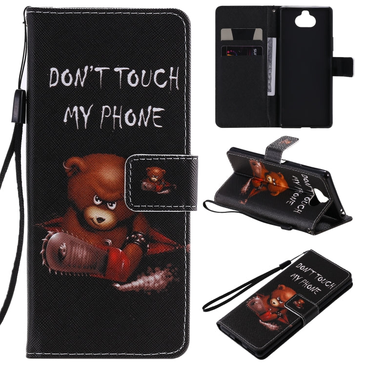 Painting Horizontal Flip Leather Case with Holder & Card Slot & Lanyard, For Sony Xperia 20