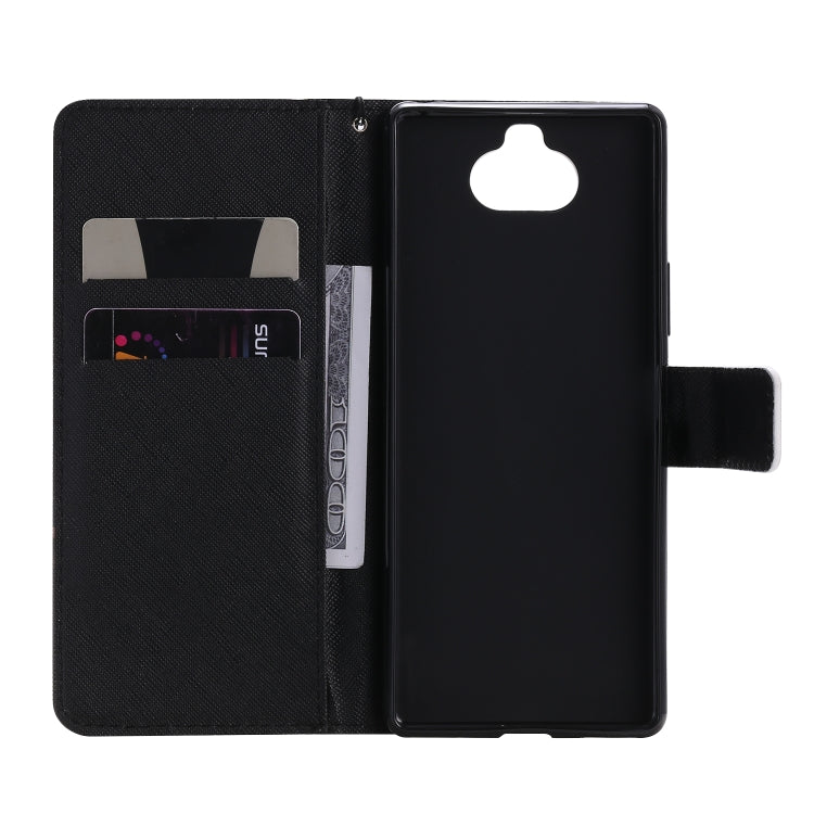 Painting Horizontal Flip Leather Case with Holder & Card Slot & Lanyard, For Sony Xperia 20