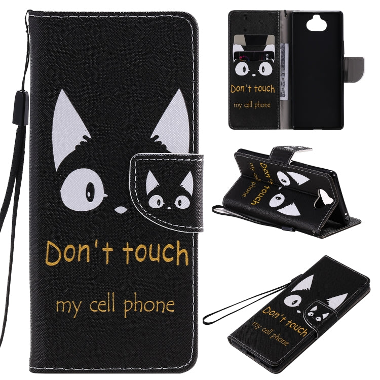 Painting Horizontal Flip Leather Case with Holder & Card Slot & Lanyard, For Sony Xperia 20