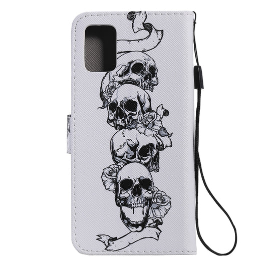 Premium leather wallet case for Samsung Galaxy A51 with painting artwork