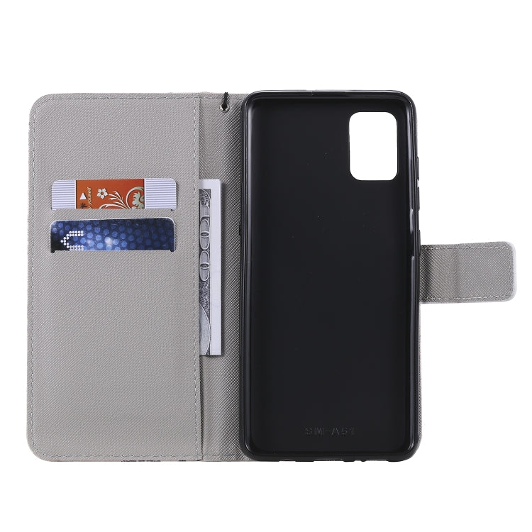 Painting Horizontal Flip Leather Case with Holder & Card Slot & Lanyard, For Galaxy A51, For Galaxy A71