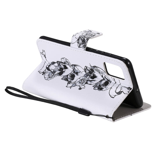 Leather painting case Galaxy A51 A71 front cover closed position view