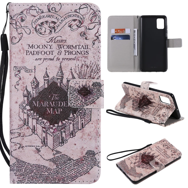 Painting Horizontal Flip Leather Case with Holder & Card Slot & Lanyard, For Galaxy A51, For Galaxy A71