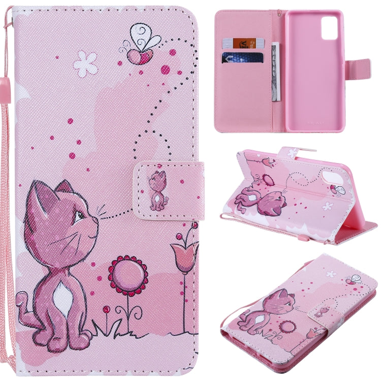 Painting Horizontal Flip Leather Case with Holder & Card Slot & Lanyard, For Galaxy A51, For Galaxy A71