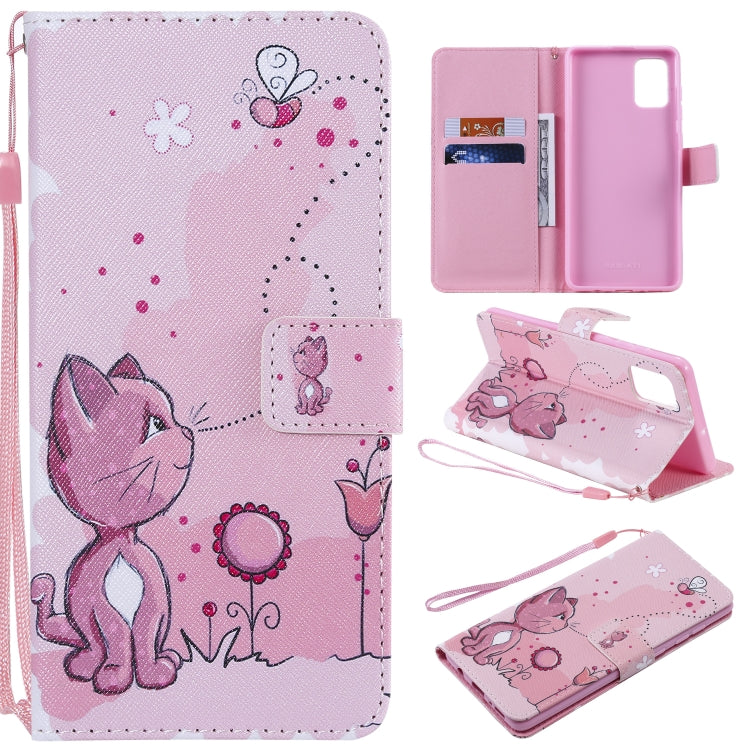 Painting Horizontal Flip Leather Case with Holder & Card Slot & Lanyard, For Galaxy A51, For Galaxy A71