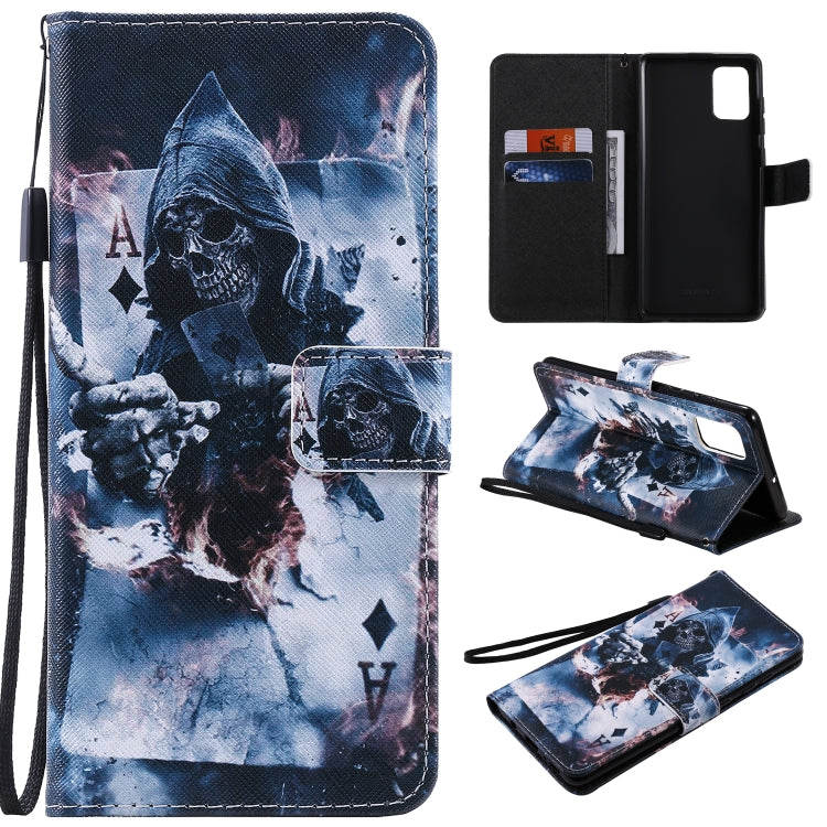 Painting Horizontal Flip Leather Case with Holder & Card Slot & Lanyard, For Galaxy A51, For Galaxy A71