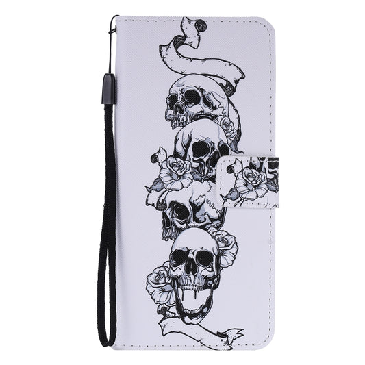 Galaxy S20 Ultra flip case featuring artistic painting design with protective leather construction