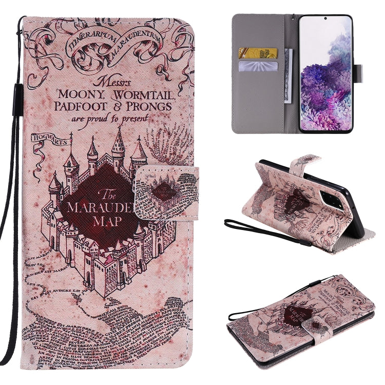 Painting Horizontal Flip Leather Case with Holder & Card Slot & Lanyard, For Galaxy S20+, For Galaxy S20 Ultra
