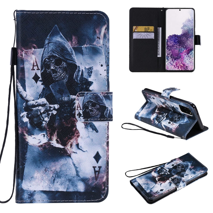 Painting Horizontal Flip Leather Case with Holder & Card Slot & Lanyard, For Galaxy S20+, For Galaxy S20 Ultra
