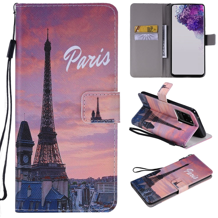 Painting Horizontal Flip Leather Case with Holder & Card Slot & Lanyard, For Galaxy S20+, For Galaxy S20 Ultra