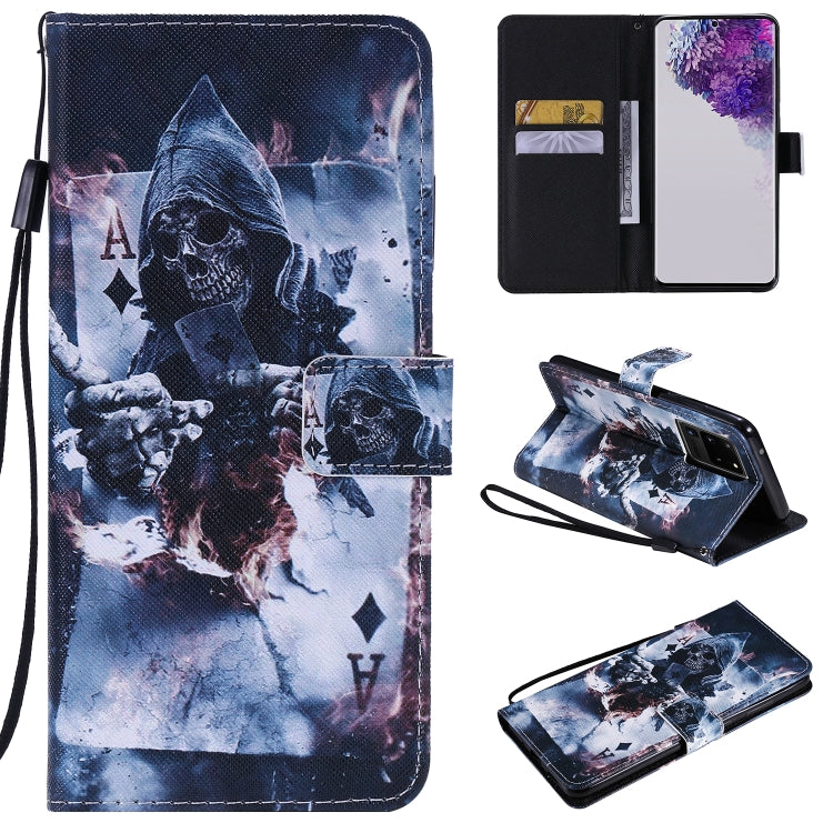 Painting Horizontal Flip Leather Case with Holder & Card Slot & Lanyard, For Galaxy S20+, For Galaxy S20 Ultra