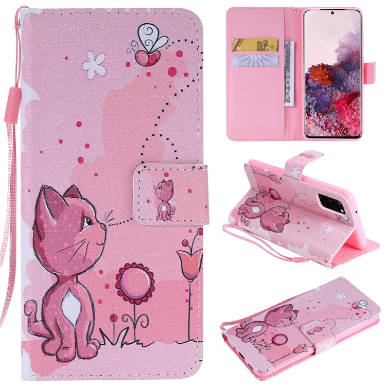 Painting Horizontal Flip Leather Case with Holder & Card Slot & Lanyard, For Galaxy S20, For Sony Xperia 20