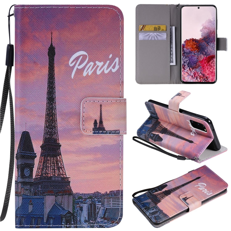 Painting Horizontal Flip Leather Case with Holder & Card Slot & Lanyard, For Galaxy S20, For Sony Xperia 20