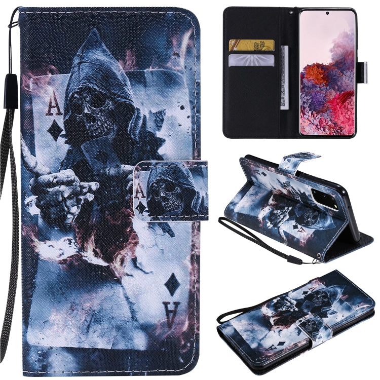 Painting Horizontal Flip Leather Case with Holder & Card Slot & Lanyard, For Galaxy S20, For Sony Xperia 20