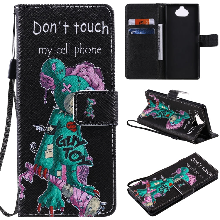 Painting Horizontal Flip Leather Case with Holder & Card Slot & Lanyard, For Galaxy S20, For Sony Xperia 20