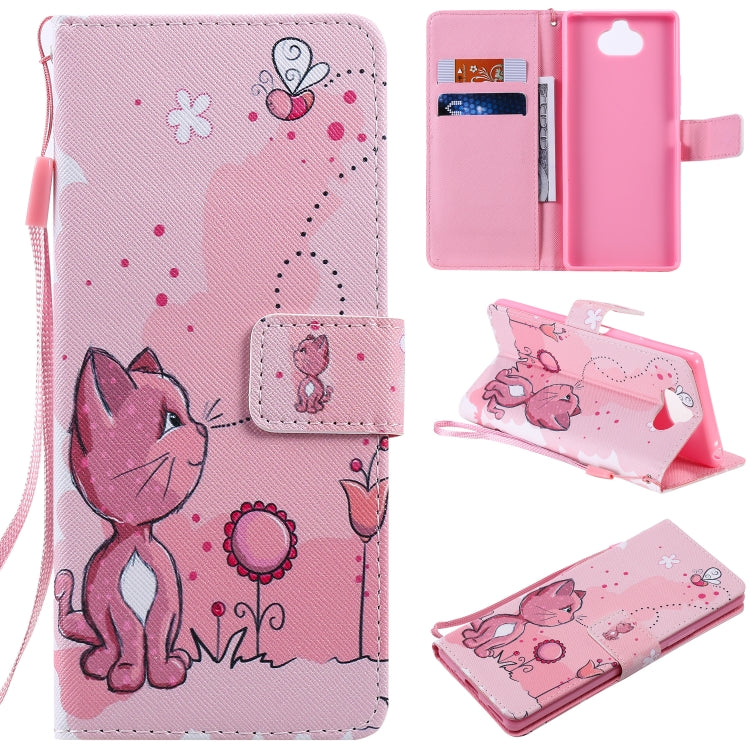 Painting Horizontal Flip Leather Case with Holder & Card Slot & Lanyard, For Galaxy S20, For Sony Xperia 20