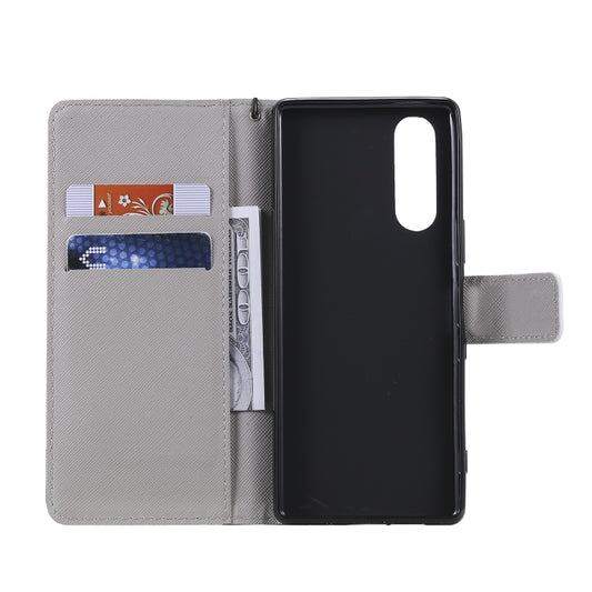 Lanyard attachment point on leather flip case for Sony XZ5 mobile protection
