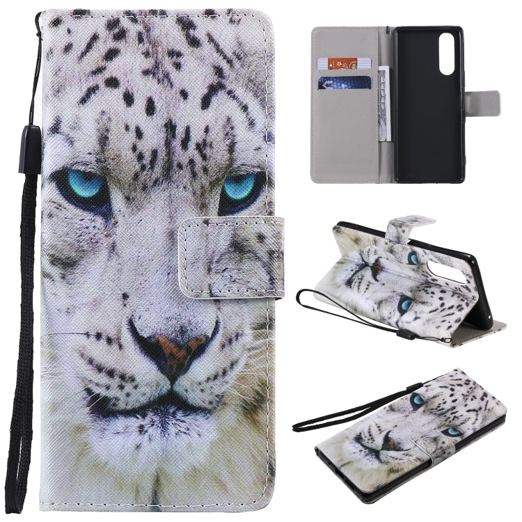 Painting Horizontal Flip Leather Case with Holder & Card Slot & Lanyard, For Sony XZ5