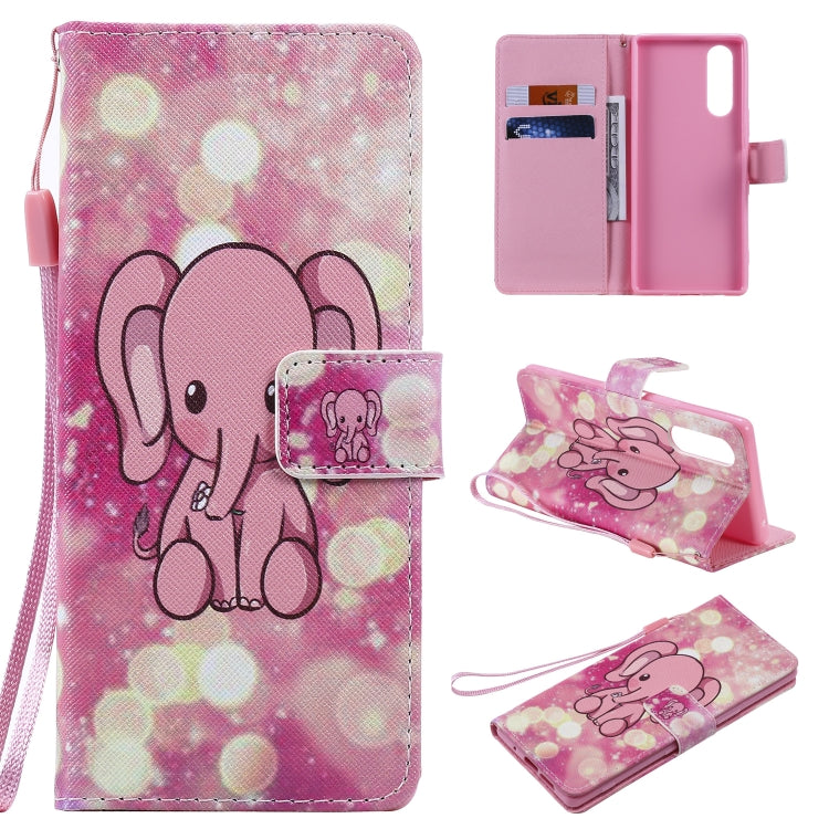 Painting Horizontal Flip Leather Case with Holder & Card Slot & Lanyard, For Sony XZ5