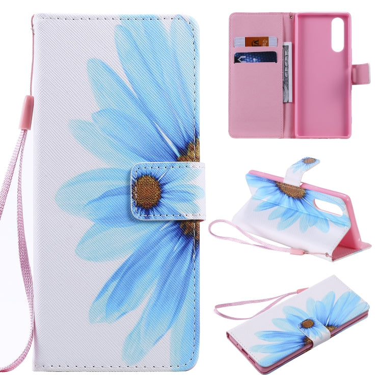 Painting Horizontal Flip Leather Case with Holder & Card Slot & Lanyard, For Sony XZ5