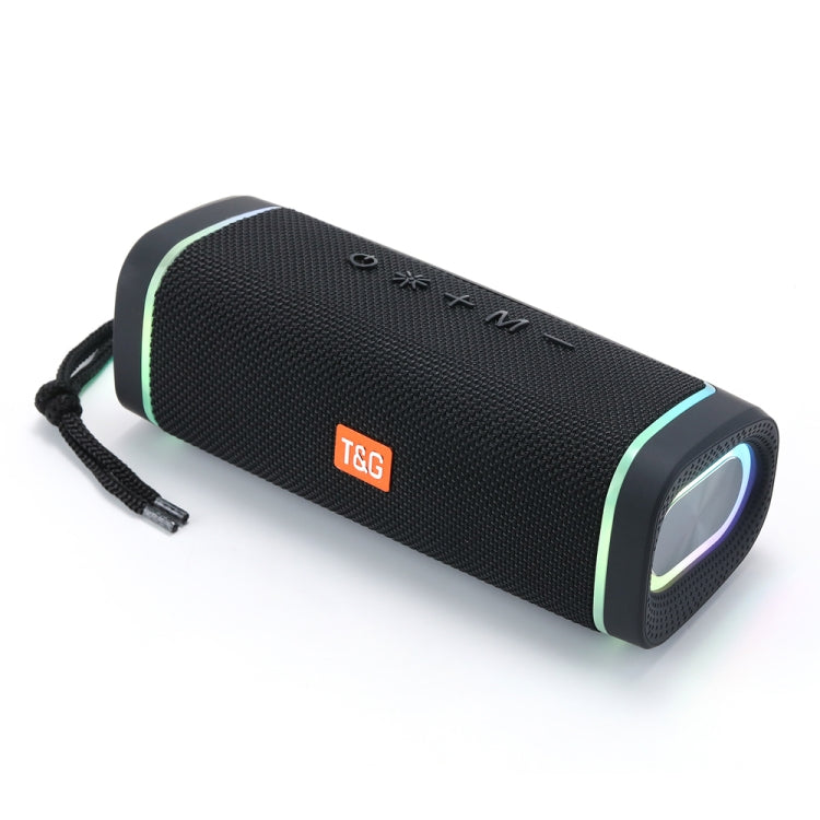 T&amp;G TG375 Enceinte Bluetooth sans fil portable d'extérieur avec éclairage LED RGB et caisson de basses, TG375
