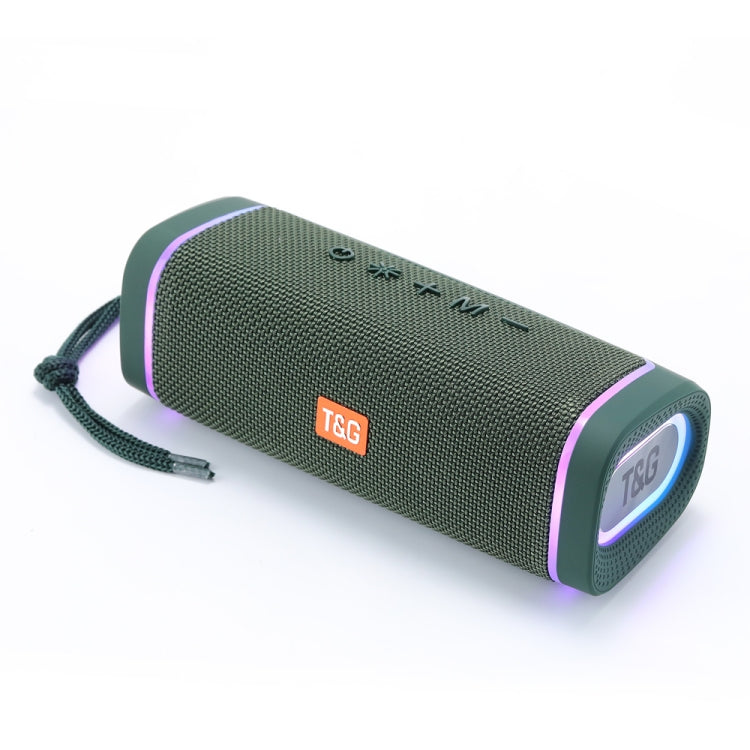 T&amp;G TG375 Enceinte Bluetooth sans fil portable d'extérieur avec éclairage LED RGB et caisson de basses, TG375