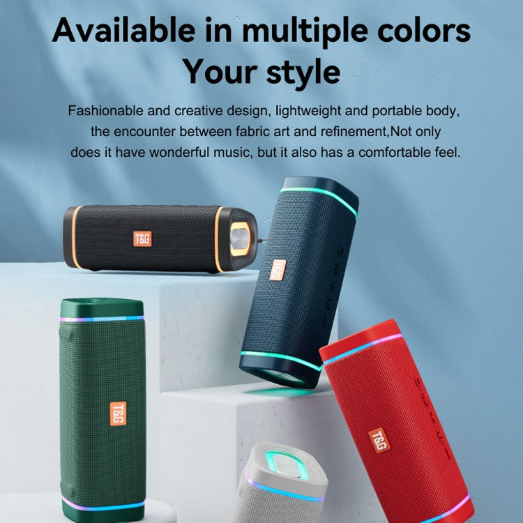 T&amp;G TG375 Enceinte Bluetooth sans fil portable d'extérieur avec éclairage LED RGB et caisson de basses, TG375