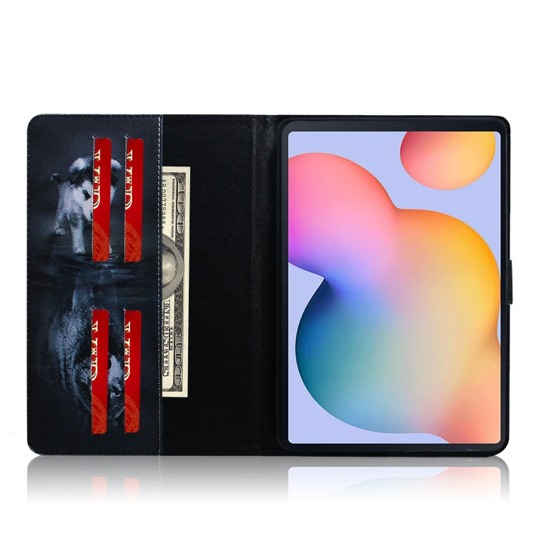 Colored Drawing Horizontal Flip Leather Case with Holder & Card Slot & Wallet, For Galaxy Tab S6 Lite P610 / P615