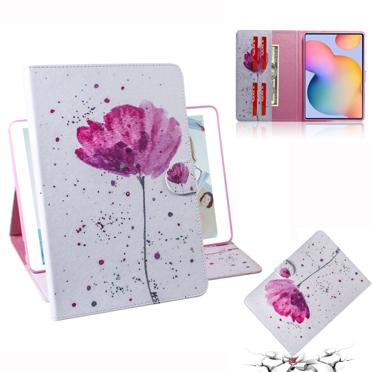 Colored Drawing Horizontal Flip Leather Case with Holder & Card Slot & Wallet, For Galaxy Tab S6 Lite P610 / P615