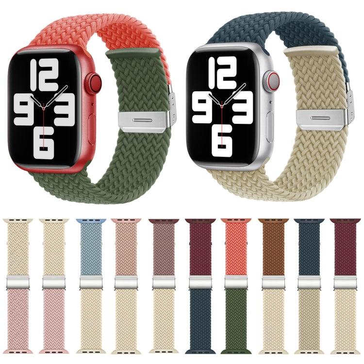 Nylon Braided Stitching Buckle Watch Band, For Apple Watch Series 8&7 41mm, For Apple Watch Series 8&7 45mm