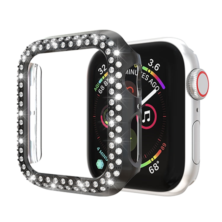 Double Row Diamonds PC Protective Case, For Apple Watch Series 6 / 5 / 4 / SE 2025 / 2023 / 2022 44mm, For Apple Watch Series 3 & 2 & 1 38mm