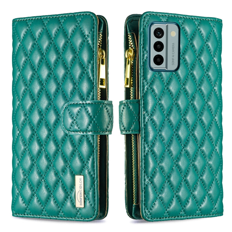 Diamond Lattice Zipper Wallet Leather Flip Phone Case, For Xiaomi Redmi Note 12 4G Global, For Nokia G22, For Samsung Galaxy A24 4G, For Samsung Galaxy M14 5G