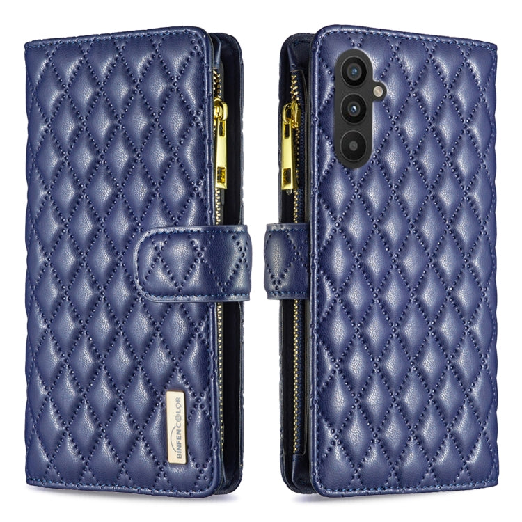 Diamond Lattice Zipper Wallet Leather Flip Phone Case, For Xiaomi Redmi Note 12 4G Global, For Nokia G22, For Samsung Galaxy A24 4G, For Samsung Galaxy M14 5G