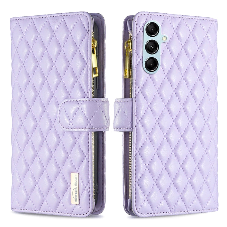 Diamond Lattice Zipper Wallet Leather Flip Phone Case, For Xiaomi Redmi Note 12 4G Global, For Nokia G22, For Samsung Galaxy A24 4G, For Samsung Galaxy M14 5G