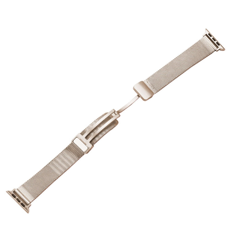 Milan Fold Buckle Metal Watch Band, For Apple Watch Series 8&7 45mm, For Apple Watch Series 8&7 41mm