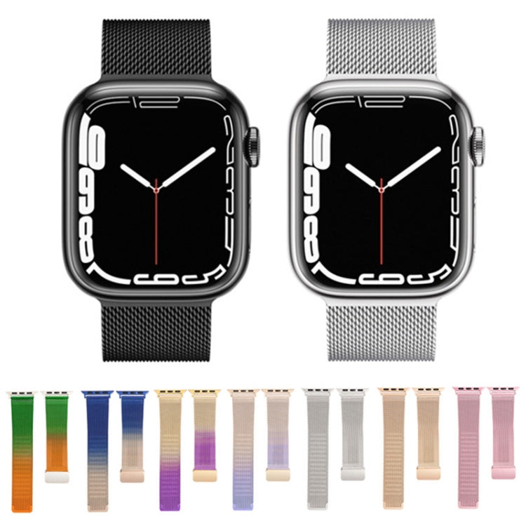 Milan Fold Buckle Metal Watch Band, For Apple Watch Series 8&7 45mm, For Apple Watch Series 8&7 41mm