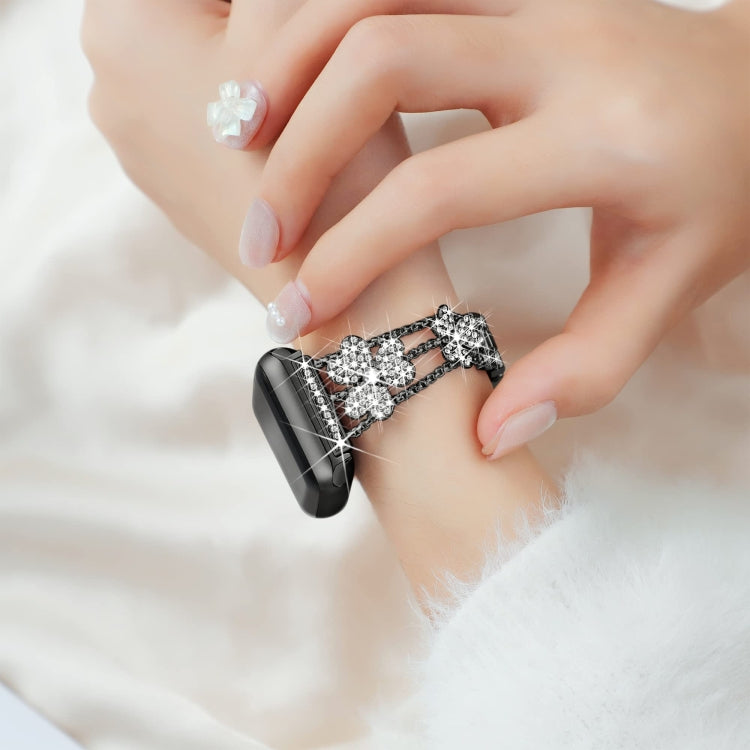 3-Leaf Clover Diamond Watch Band, For Apple Watch Series 8&7 45mm, For Apple Watch Series 8&7 41mm