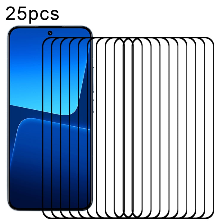 25pcs Full Glue 9H HD 3D Curved Edge Tempered Glass Film