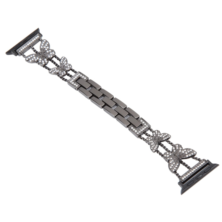 Butterfly Metal Diamond Watch Band, For Apple Watch Series 8&7 45mm, For Apple Watch Series 8&7 41mm