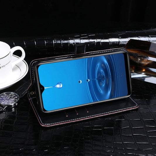 Crocodile embossed leather wallet case with stand function for mobile devices