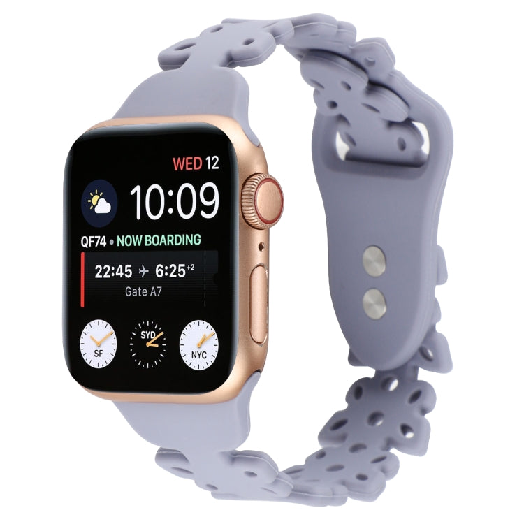 Butterfly Hollow Silicone Watch Band, For Apple Watch Series 8&7 45mm