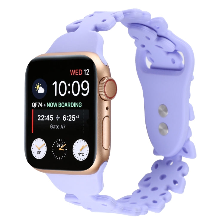 Butterfly Hollow Silicone Watch Band, For Apple Watch Series 8&7 45mm