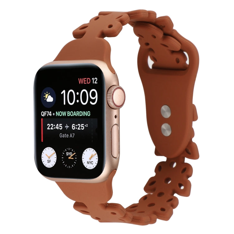Butterfly Hollow Silicone Watch Band, For Apple Watch Series 8&7 45mm