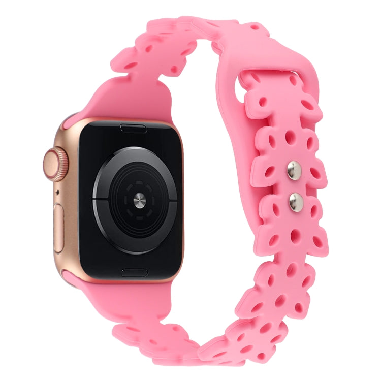 Butterfly Hollow Silicone Watch Band, For Apple Watch Series 8&7 41mm