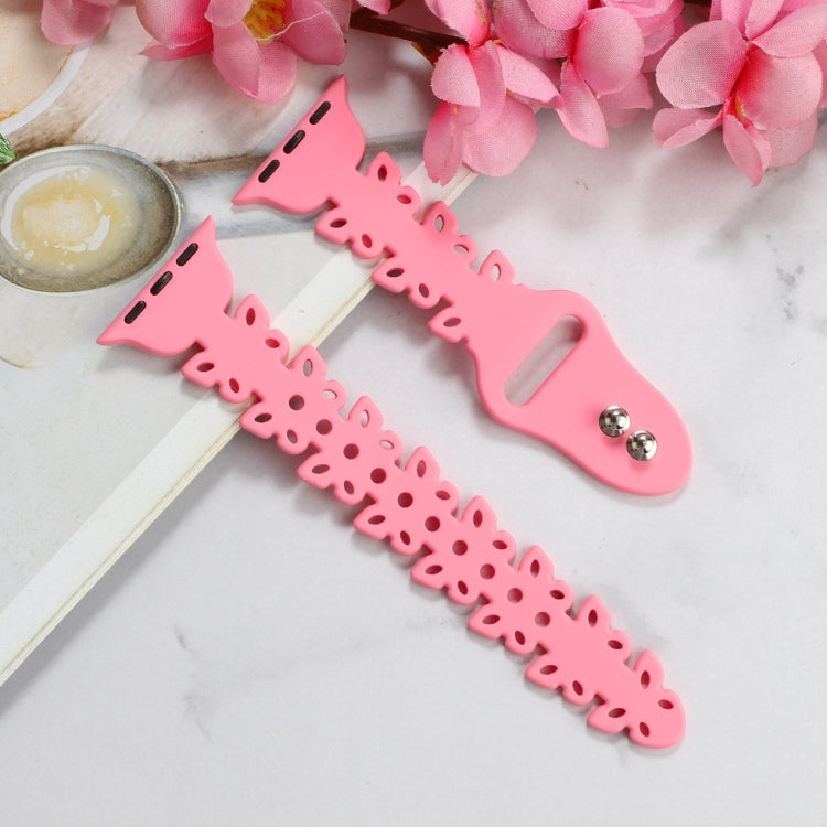 Butterfly Hollow Silicone Watch Band, For Apple Watch Series 8&7 41mm