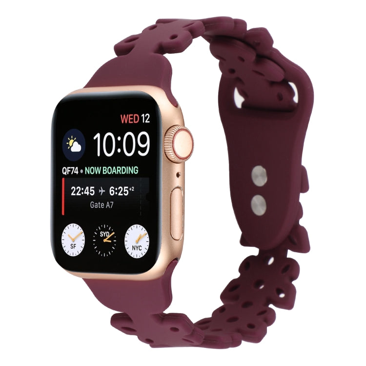 Butterfly Hollow Silicone Watch Band, For Apple Watch Series 8&7 41mm