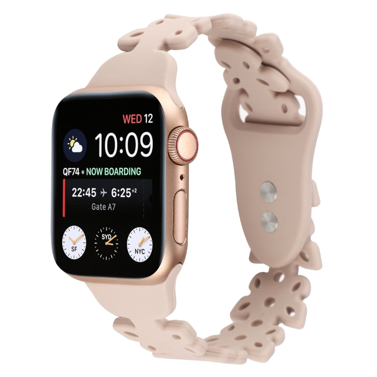 Butterfly Hollow Silicone Watch Band, For Apple Watch Series 8&7 41mm
