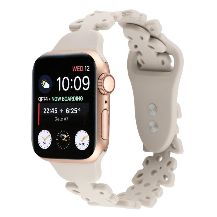 Butterfly Hollow Silicone Watch Band, For Apple Watch Series 8&7 41mm