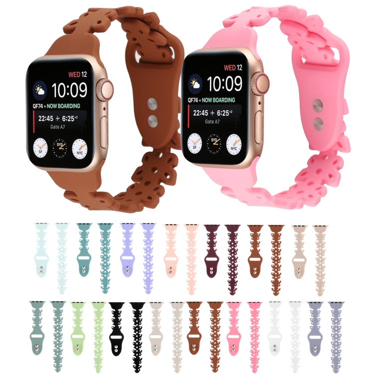 Butterfly Hollow Silicone Watch Band, For Apple Watch Series 8&7 41mm
